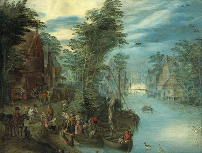 Scène de rivière, vers 1630-50 - Jan the Elder Brueghel